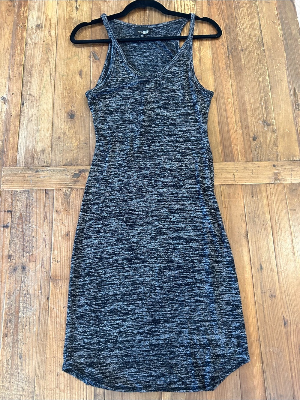 Wilfred Heathered Black Tank Dress